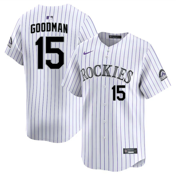 Hunter Goodman Colorado Rockies Jersey,Uniforms,Gears Stitched-White